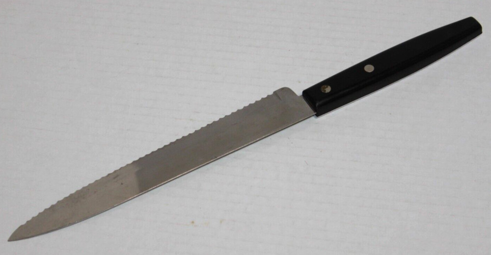 Vintage Forgecraft Slicing Carving Knife Plastic Handle