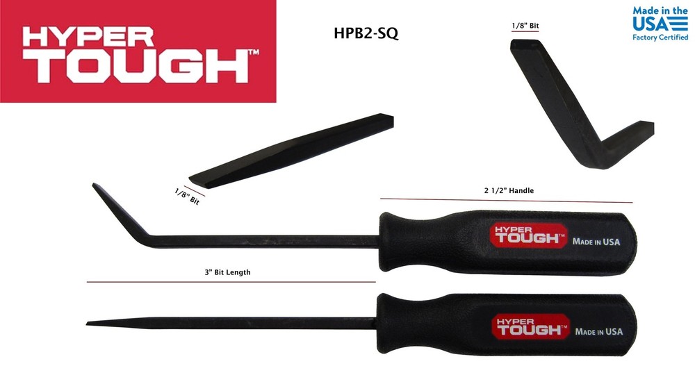 2-Piece Mini Handle Pry Bar Tool Set W/ Straight & Curved Blade Hand Tools