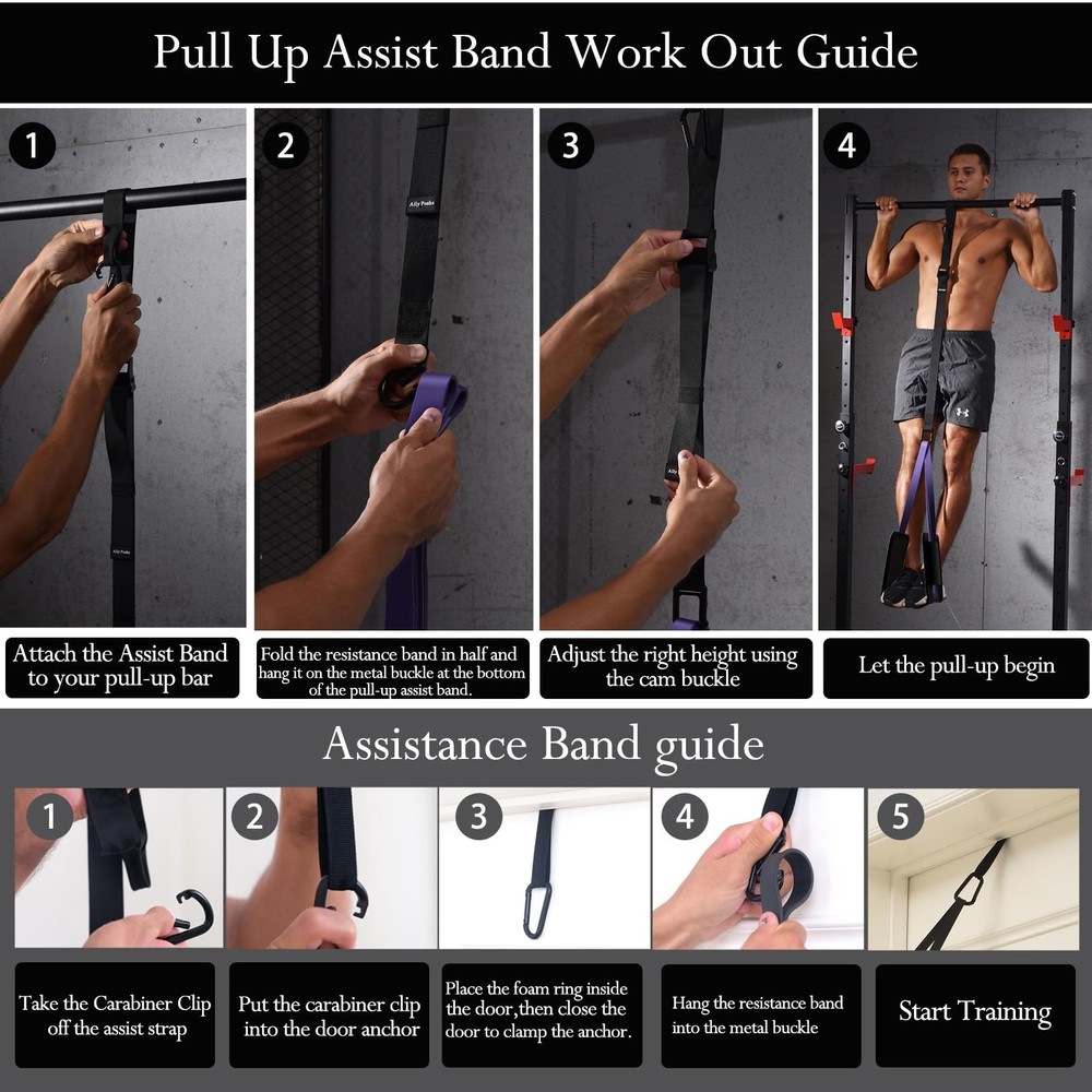 Pull Up Assistance Bands，Heavy Duty Resistance Band for Pull Up Bar，Adjustabl...
