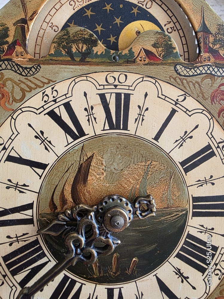 Warmink Clock Dial, Movement Wall Clock And Chains Moon Phase