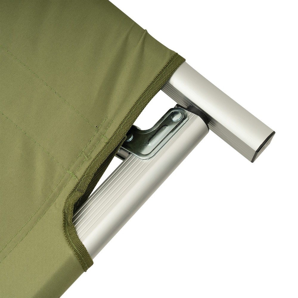 Olive Drab Oversized Aluminum Folding Cot Large Camping Sleeping Travel GI Type