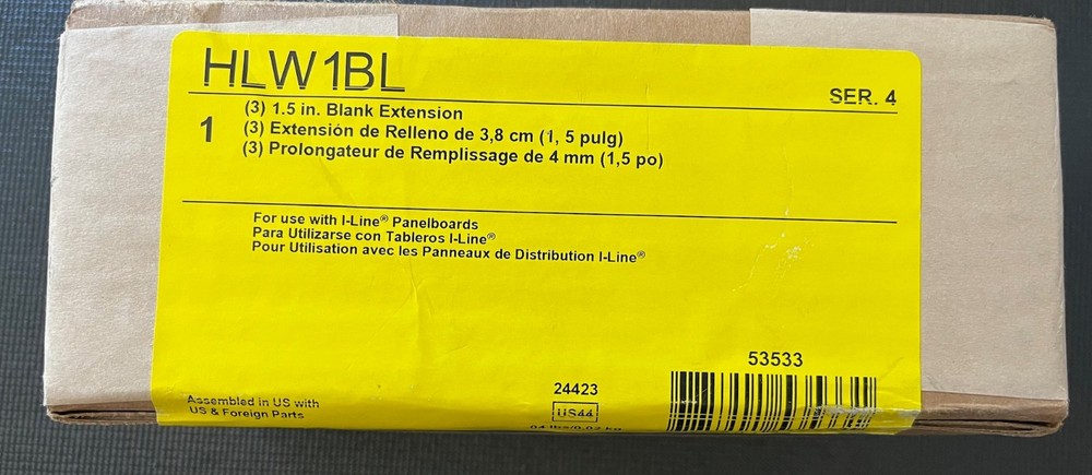 Square D HLW1BL Blanks Inline Panel Board Schneider Electric