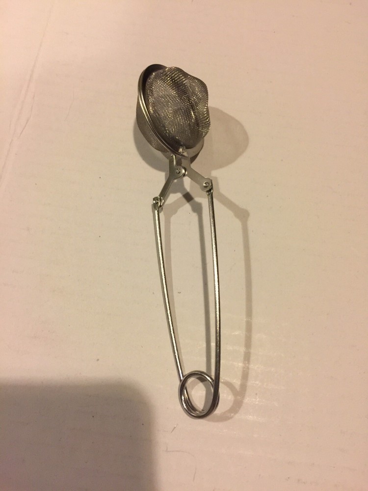 ❤️Long Handle Loose Tea Snap Opening Infuser Spoon Stainless Mesh