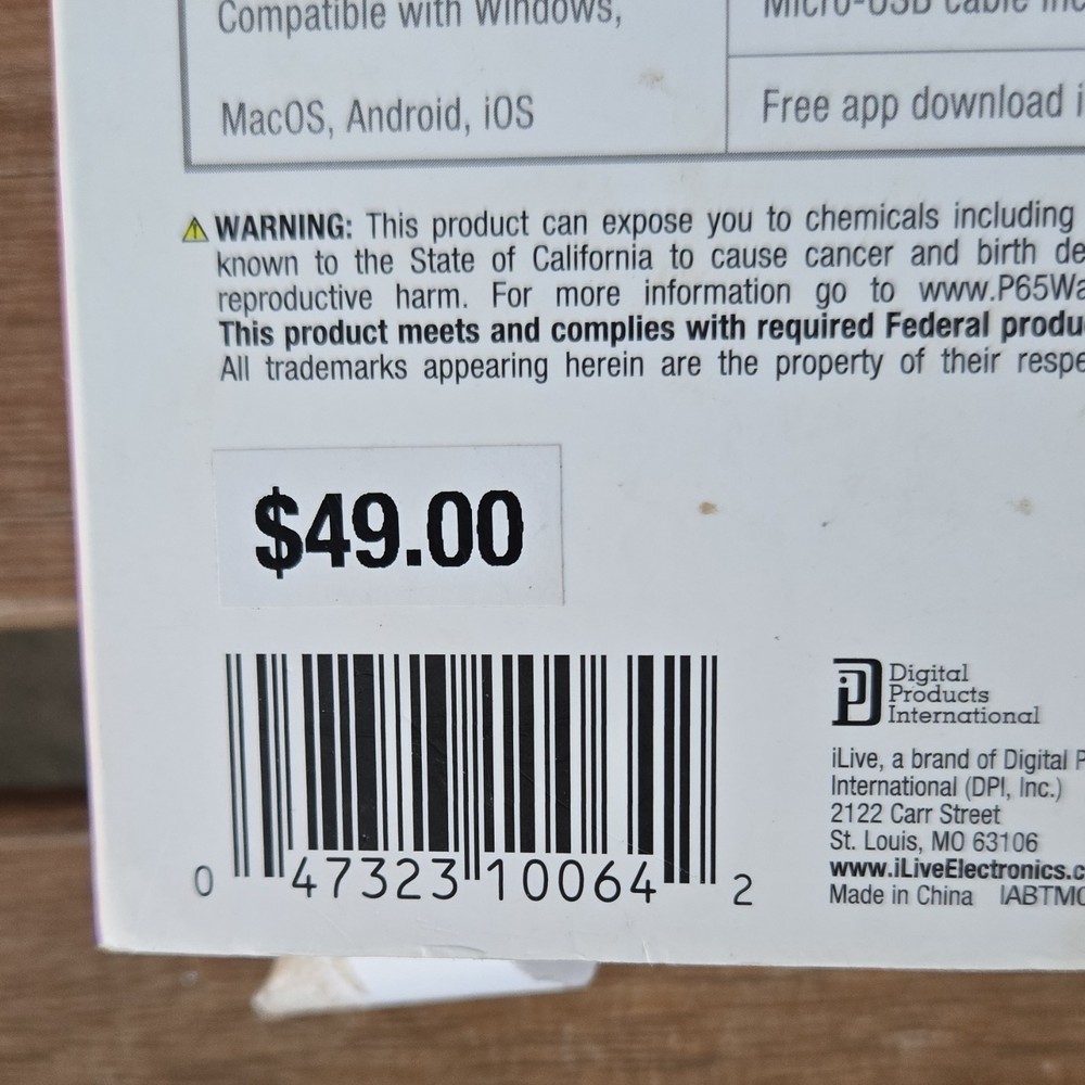 iLive PRINT+STICK Wireless Mini Label Maker Inkless Print Technology