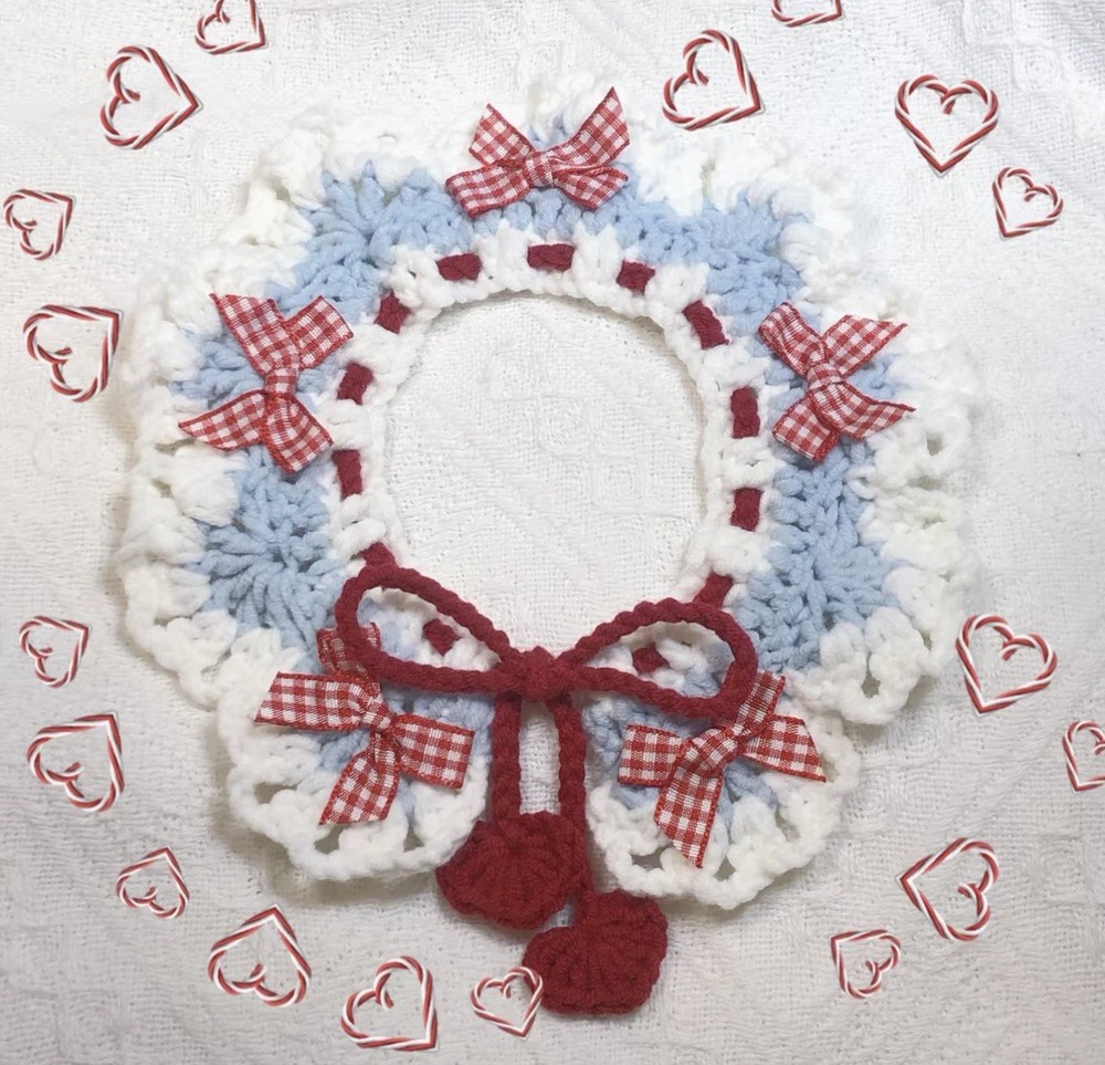 Handmade Crochet Pet Bib Collar