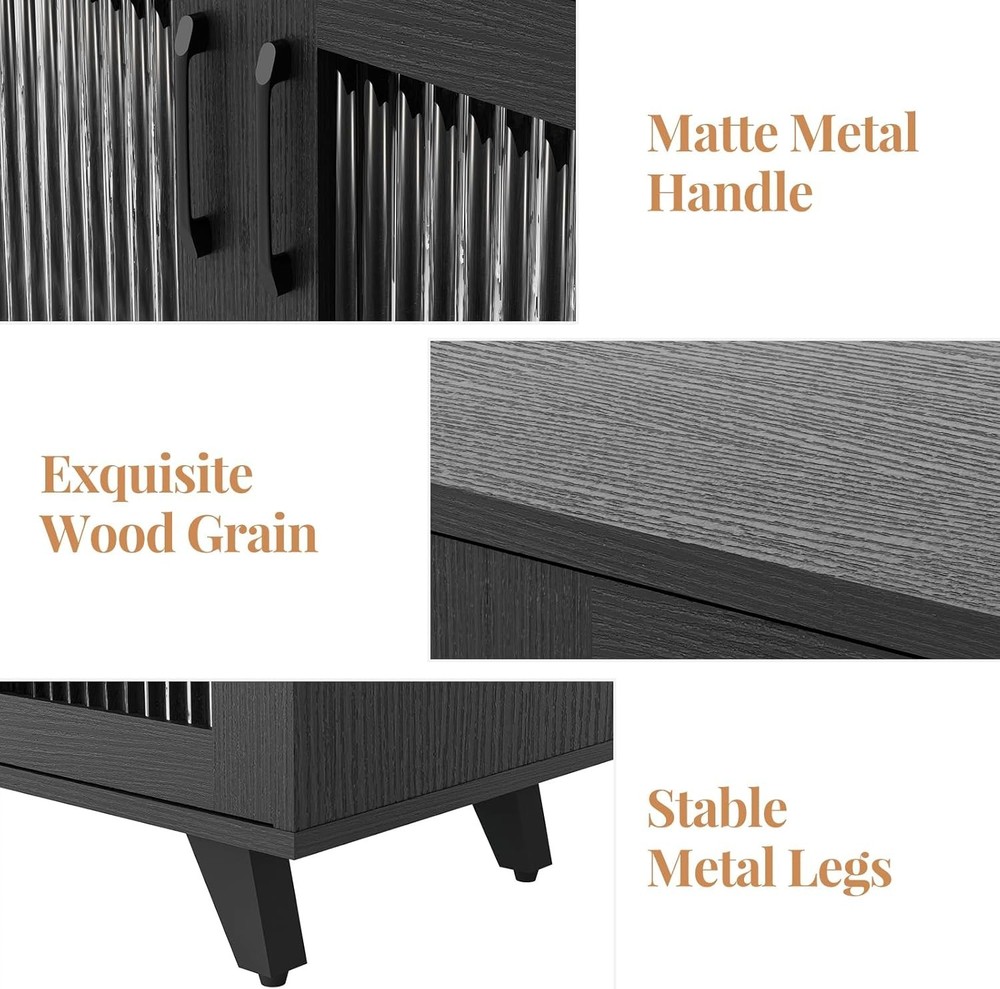 Kitchen Buffet Server Table Accent Sideboard Cupboard Server Buffet Console T...