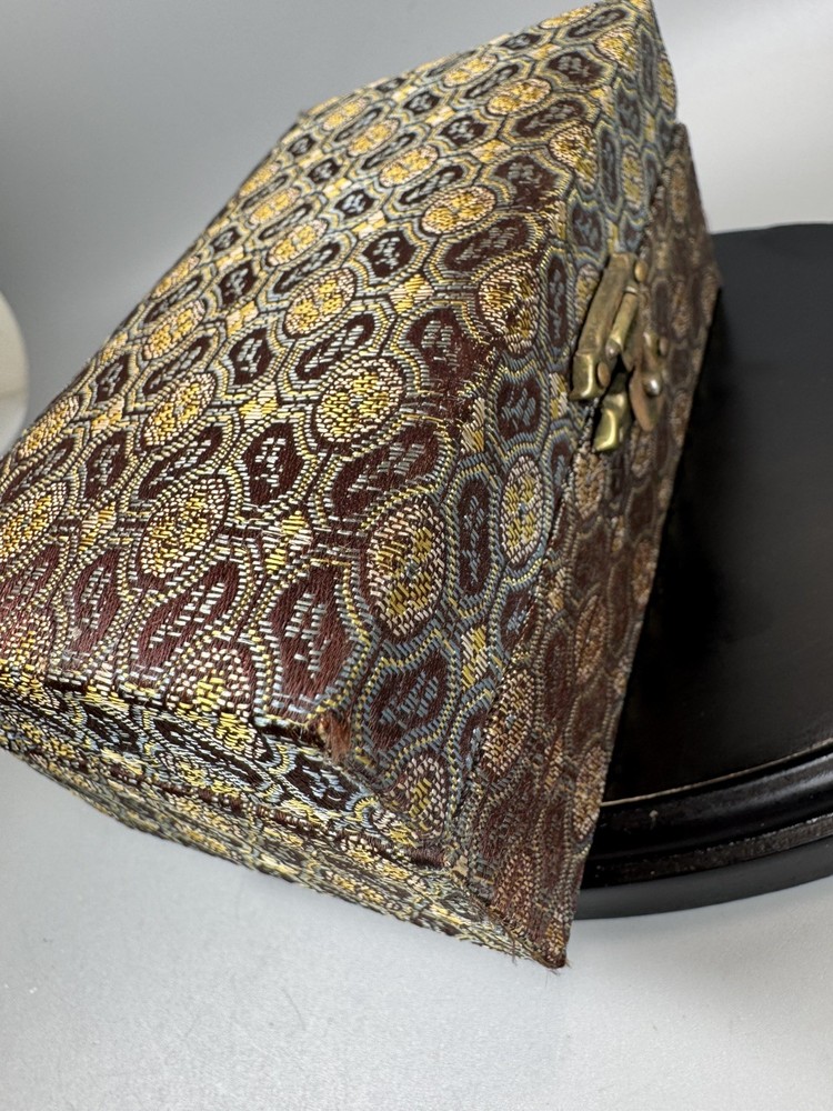 Vintage Onyx Baoding Balls – Rare Stone Style, Red Lined Brocade Box