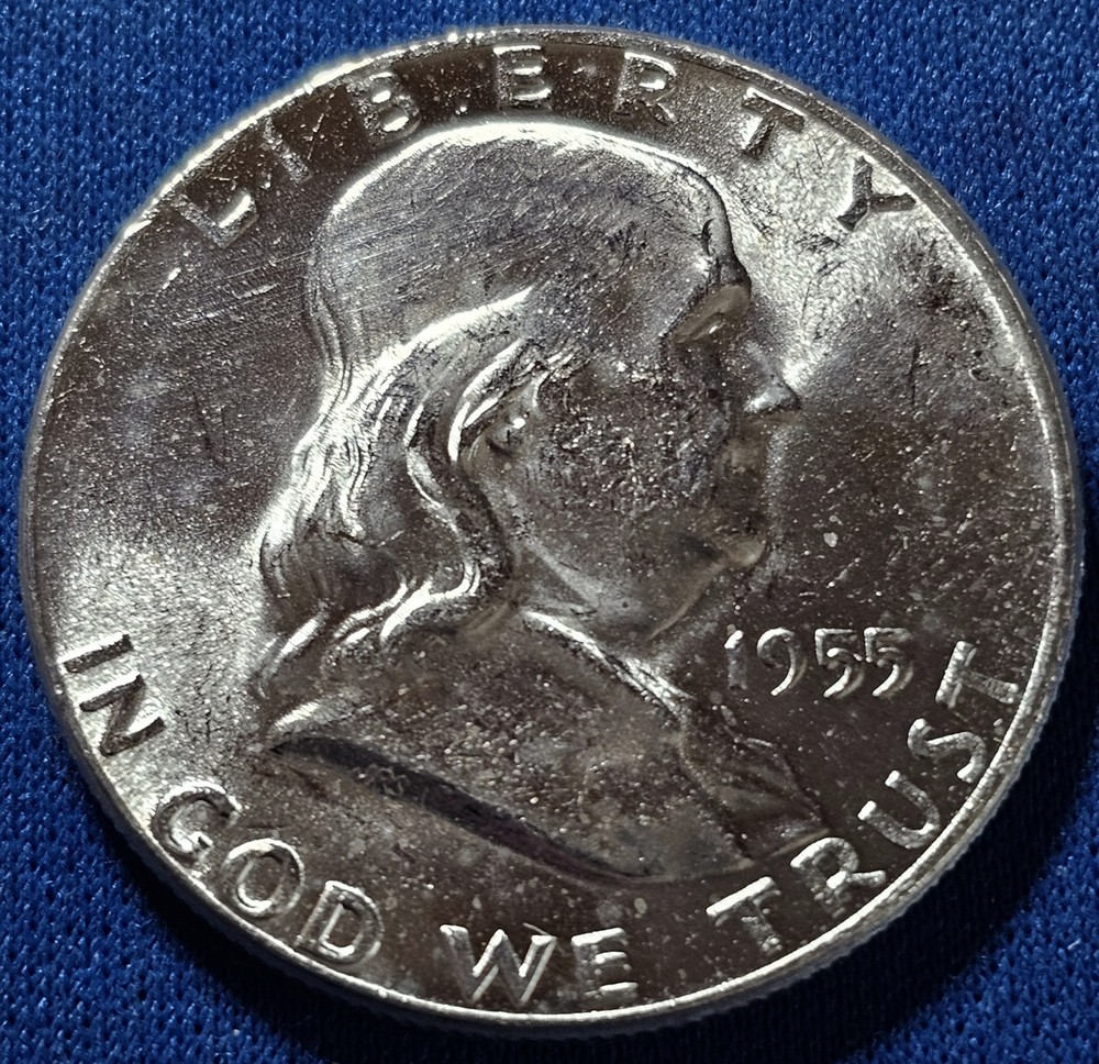 1955 FRANKLIN "BUGS BUNNY" HALF SILVER PHILADELPHIA MINT UNCIRCULATED