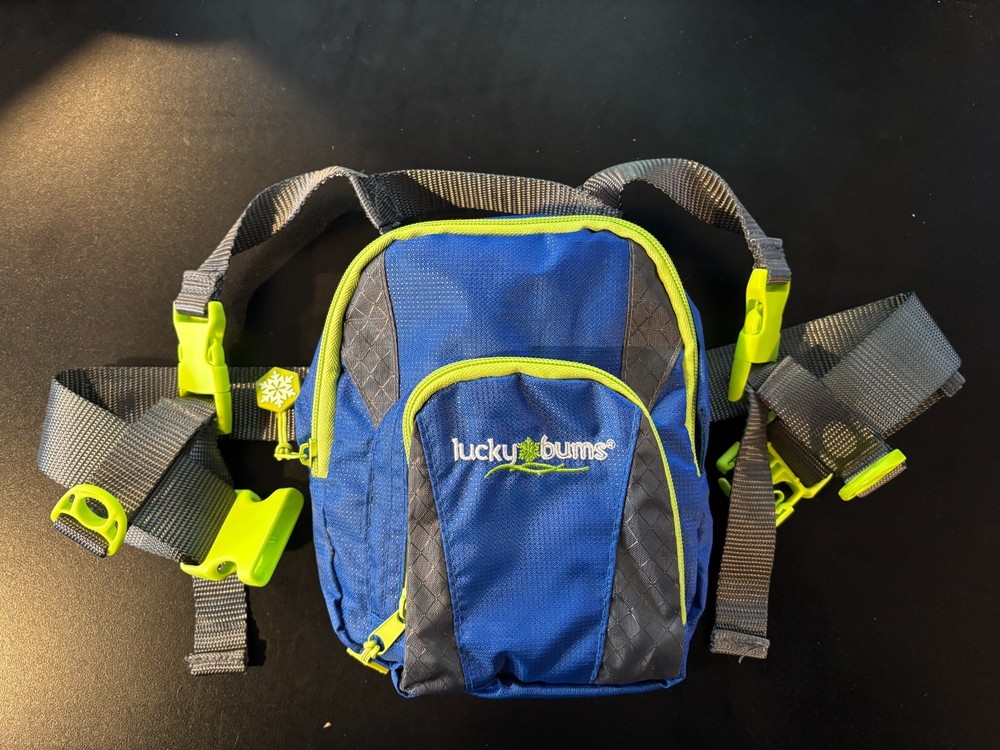 Lucky Bums Ski Trainer Grip-n-Guide Handle Leashes Backpack Blue, MINT CONDITION