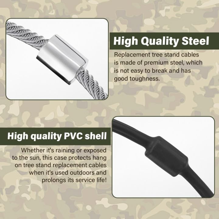 Climbing Tree Stand Replacement Cables for Summit Climber, 65" Hang on Climber T