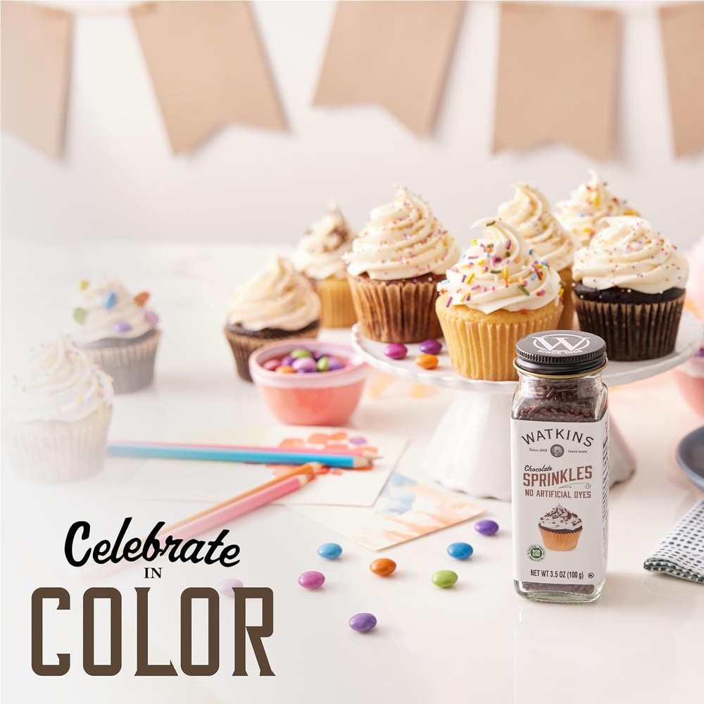 Watkins Chocolate Decorating Sprinkles, 3.5 Ounces