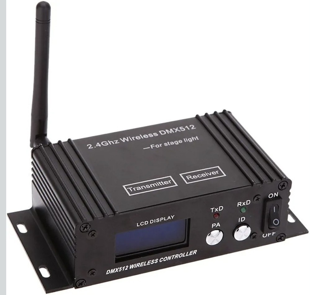 DMX512 Controller 2.4G Wireless Transmitter Receiver LCD Display 512
