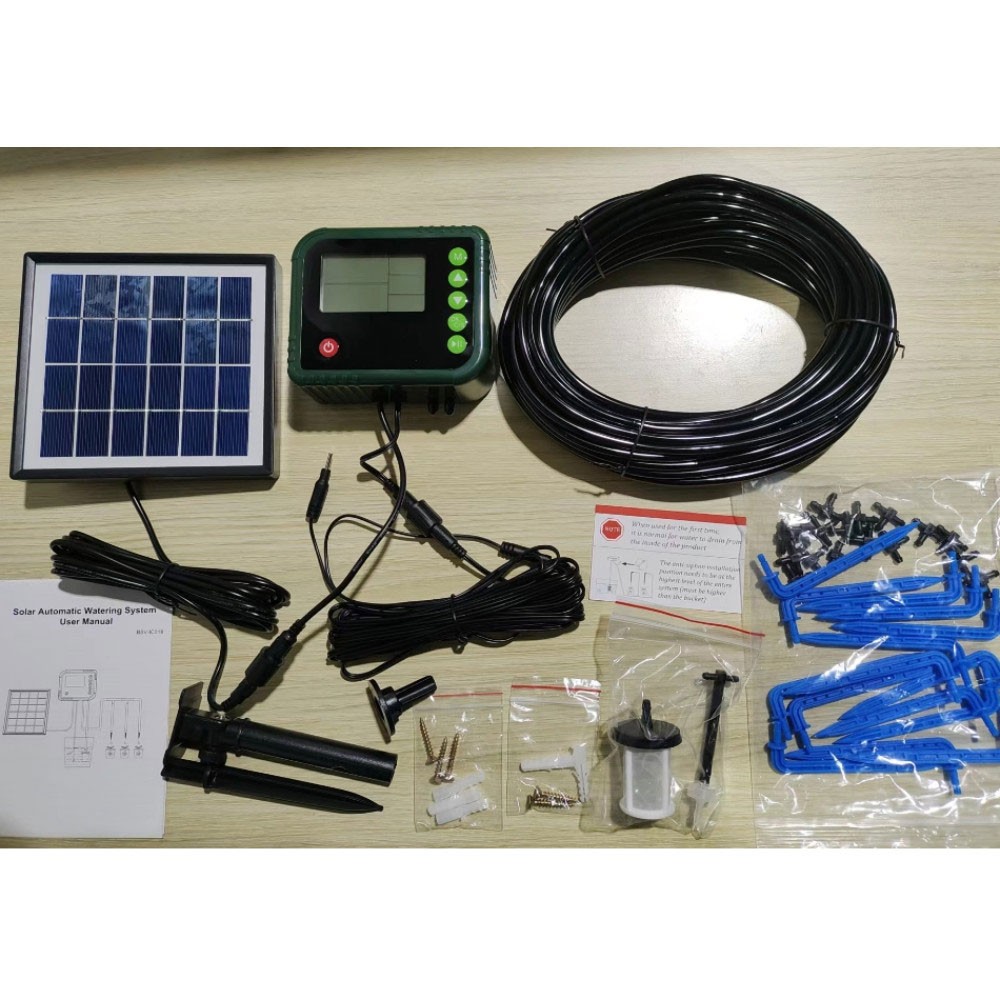 Solar Automatic Irrigation System Plant Watering System Kit with Timer
