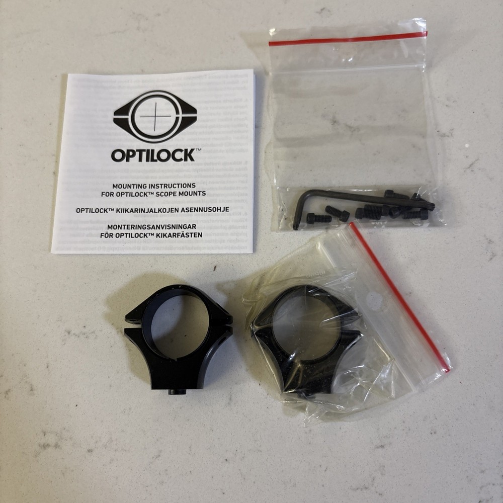 Sako Optilock 1" Medium Blued Scope Rings - S1300961