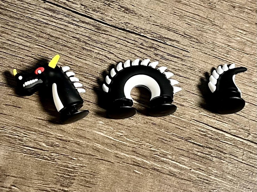 3pc DRAGON 3D Shoe Charms for Crocs or Clogs