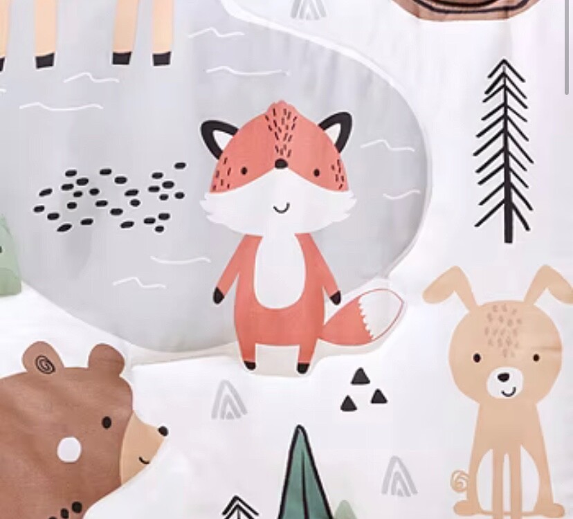 The Peanutshell Woodland Camo 3-pc. Crib Bedding Set