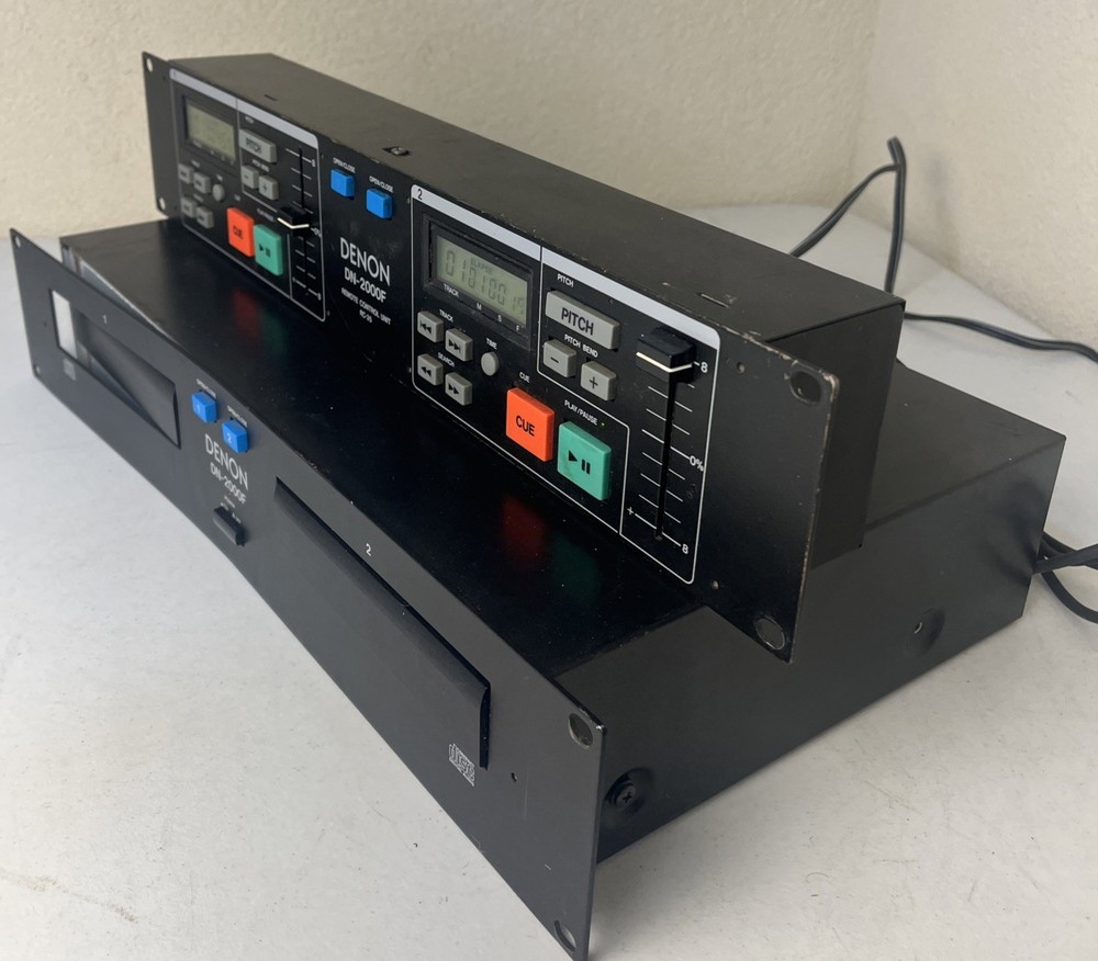 Denon DN-2000F Dual CD Player w/ RC-35 Remote Control Unit Rack Mount DJ Tested