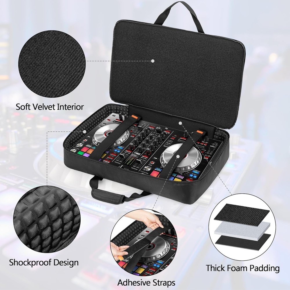Portable DJ Controller Case for Hercules Inpulse 500, Black