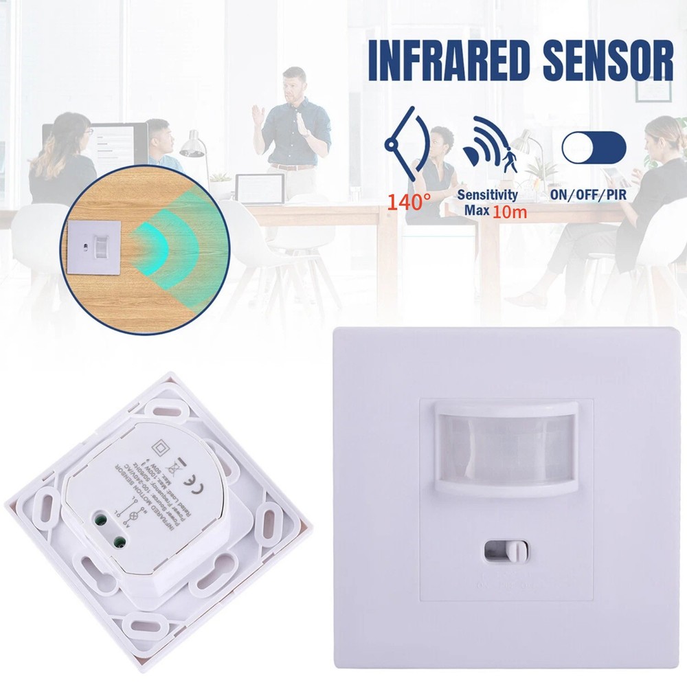 PIR Motion Sensor Wall Switch AC100-240V Professional for Lighting Maintenance