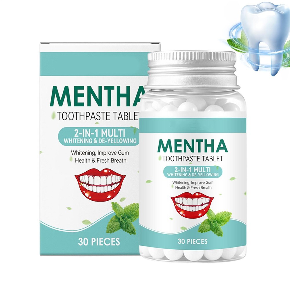Toothpaste Tabs 30 Pieces Brightening Deep Cleaning Tooth