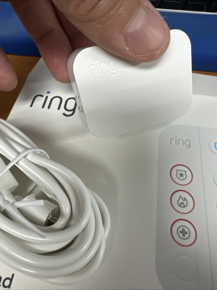 Ring Alarm Keypad REPLACEMENT WALL & Flat Adapter - White - New