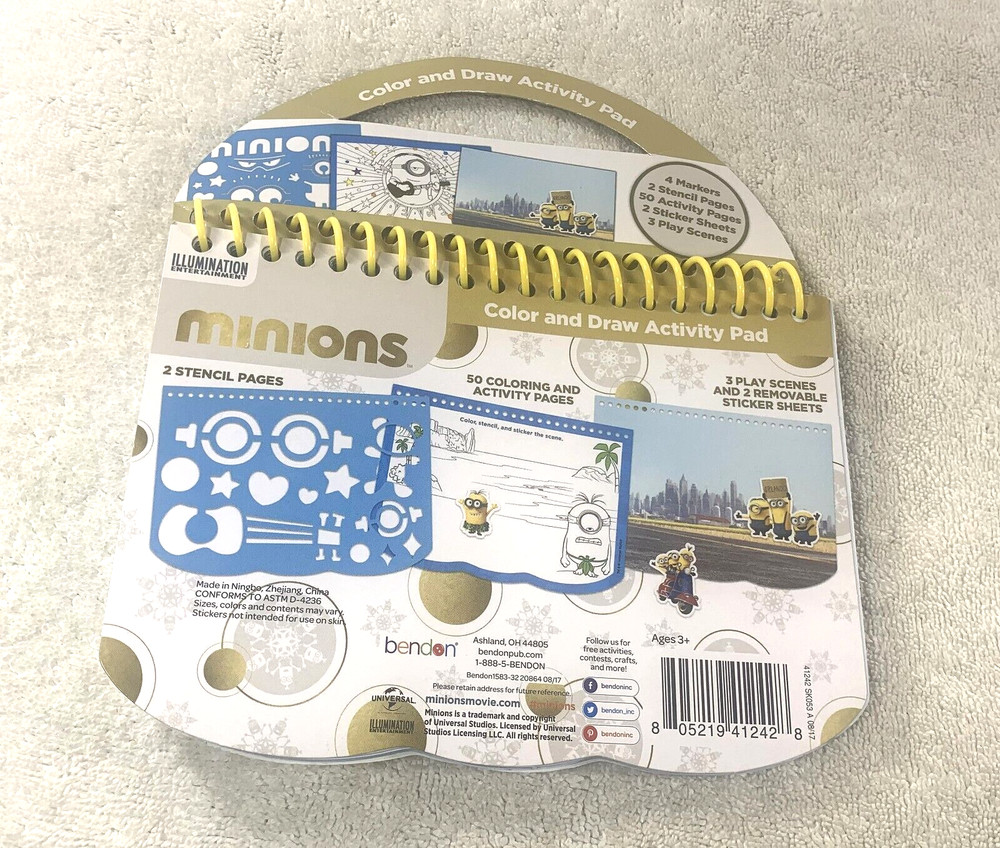 Minions Sticker Color & Draw Activity Pad 2017 NEW