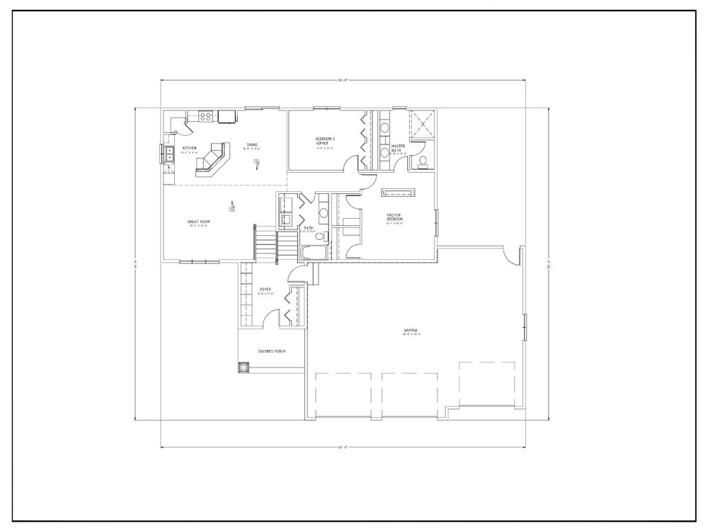 Quaint Split Level Home Plan - 6 Bedroom 3 Bath Master Suite