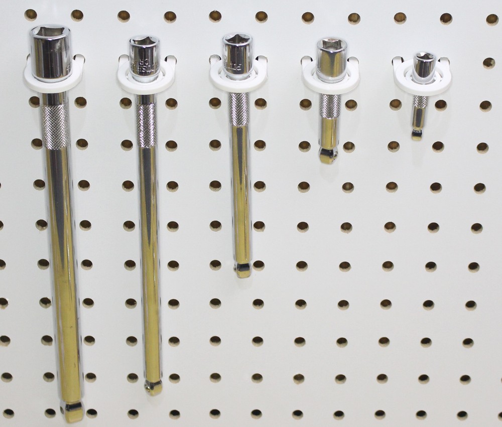 White Plastic Peg board Multi-Purpose Tool Holder 50 pk PEGBOARD NOT INCLUDED