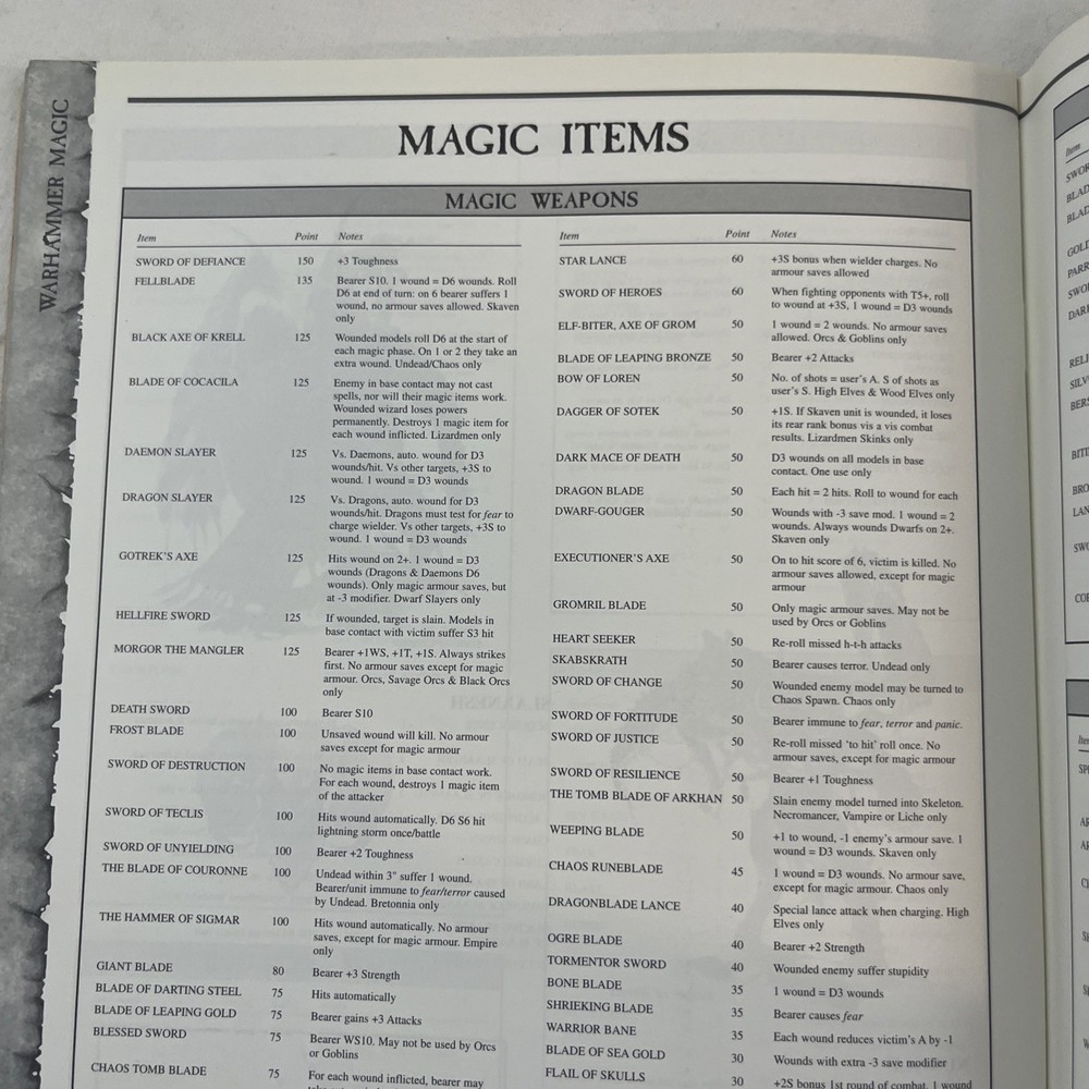Warhammer 1997 Magic Supplement Rule Book Games Workshop Second 2nd Edition Vtg