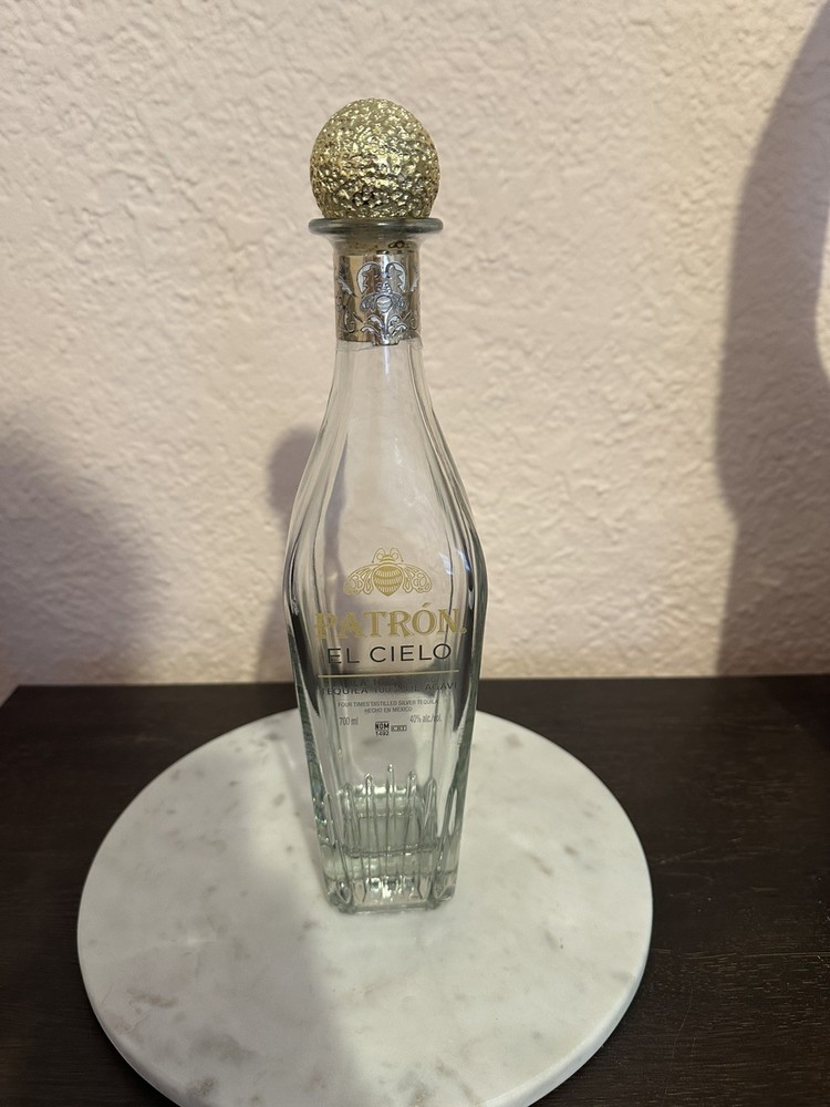 Empty PATRON EL CIELO bottle