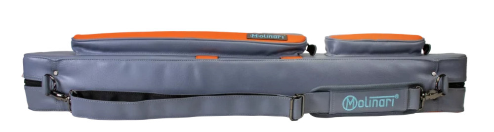 Molinari Retro Flat Cue Bag 2B/4S - Grey + Orange