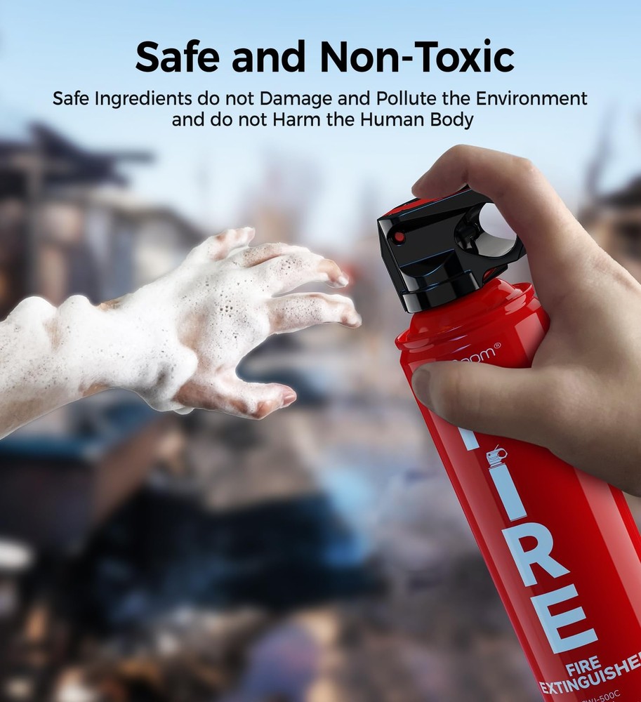 Fire Extinguisher for Home Car & Kitchen Flame Safety Spray 2-Pack