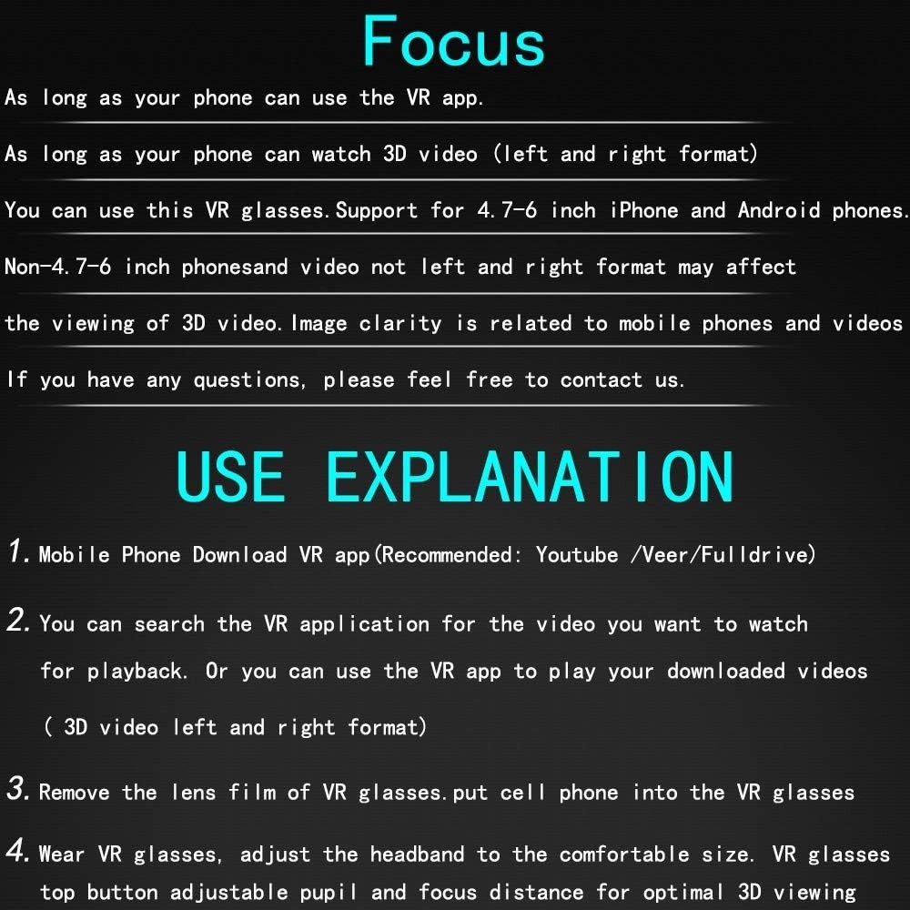 Immersive VR Headset with Remote - iPhone/Android Compatible