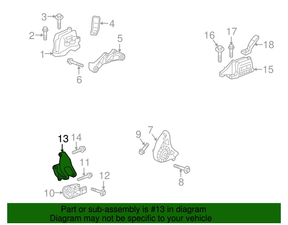 Genuine GM Trans Mount Bracket 85558396