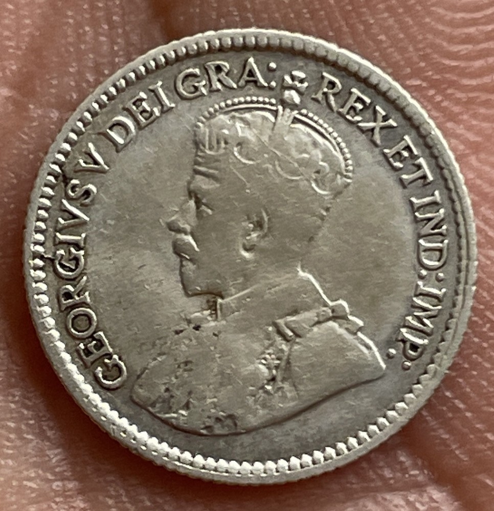 CANADA 1920 5 CENTS SILVER VERY NICE CONDITION G