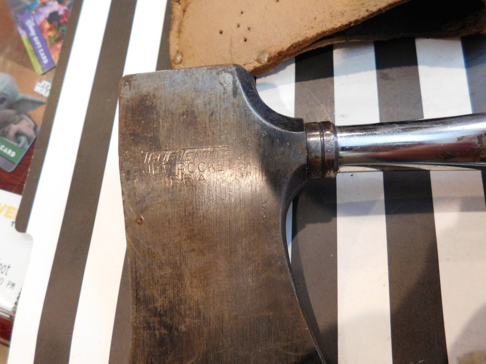 Hatchet AXE True Temper Rocket Jet BBA With Leather Sheath Cover - Great Cond.