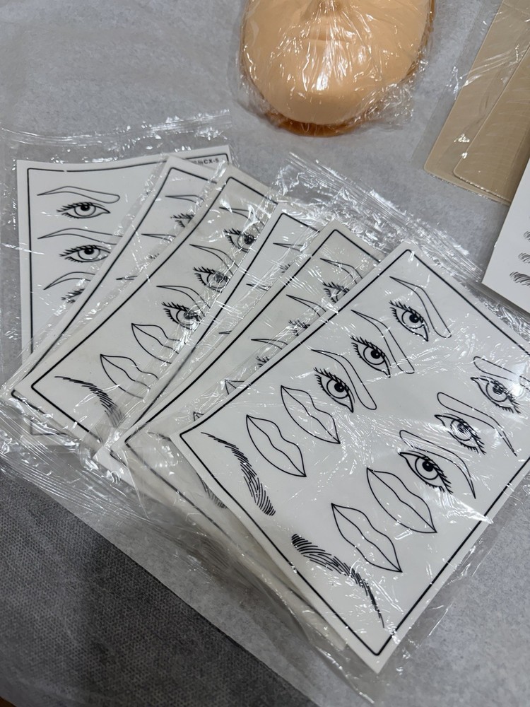 20pc PMU/Microblading /Tattoo Silicone Practice Skin Patterns/ Instructions