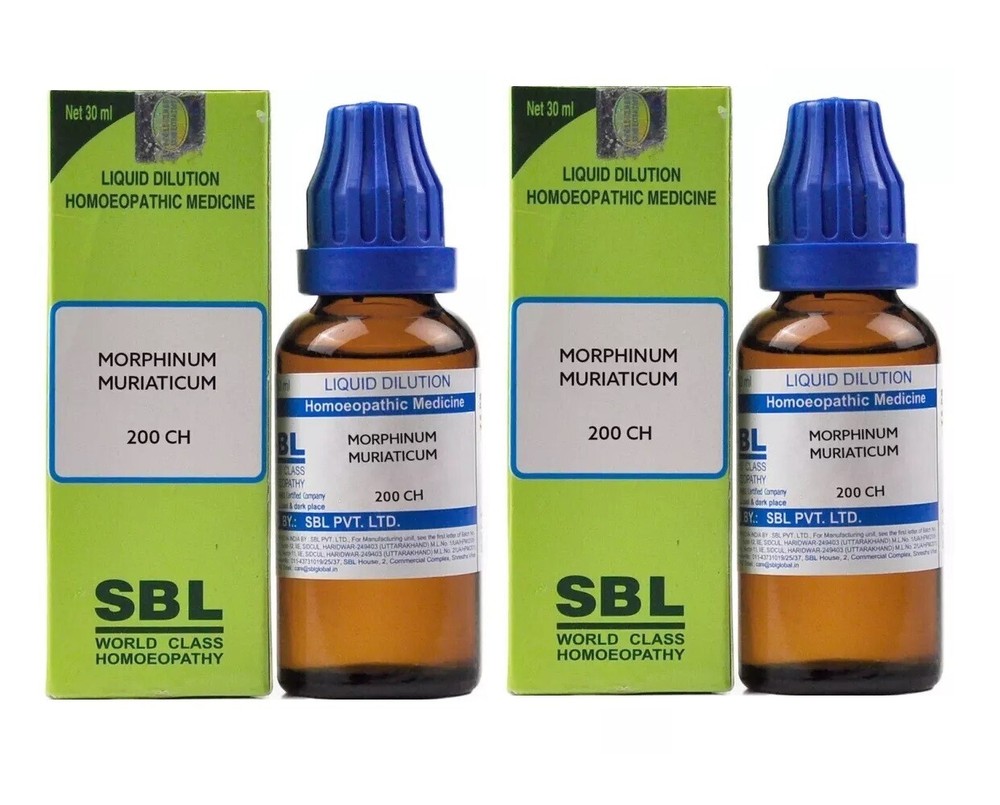 (2 Pack) SBL Homeopathic Morphinum Muriaticum 200 CH (30ml) Dilution