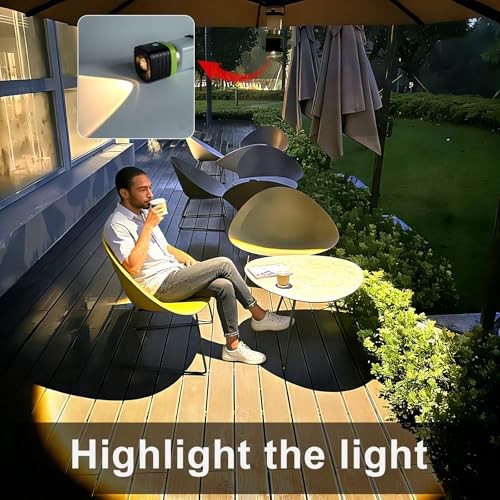 PCS 6500K White Light LED Camping Lantern Rechargeable 3 Black/white light