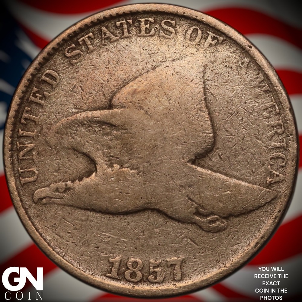1857 Flying Eagle Cent Penny A3830