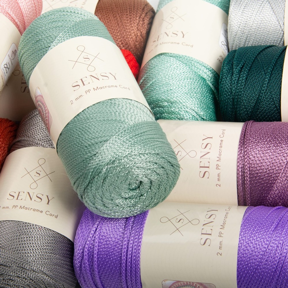 Sensy Premium 2mm 251 Yards Polyester Rope Polypropylene Macrame Cord Grey