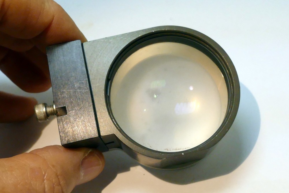 Microscope Optics Magnifier Accessory - Attachment 2" glass OD