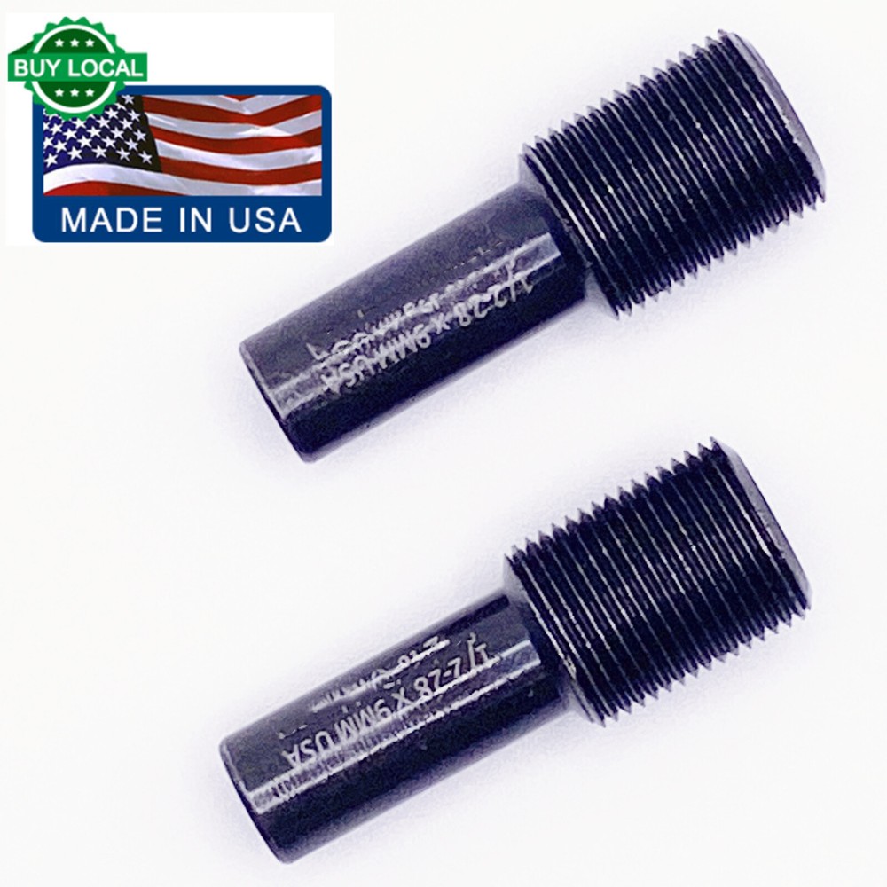 2 Pack 1/2-28 Thread Die Starter Hex socket 9MM .22 - .224 Thread alignment tool