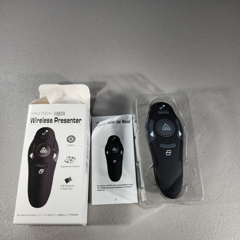 Wireless Presenter Remote Presentation USB Control. 2.4GHz D100 Ergonomic