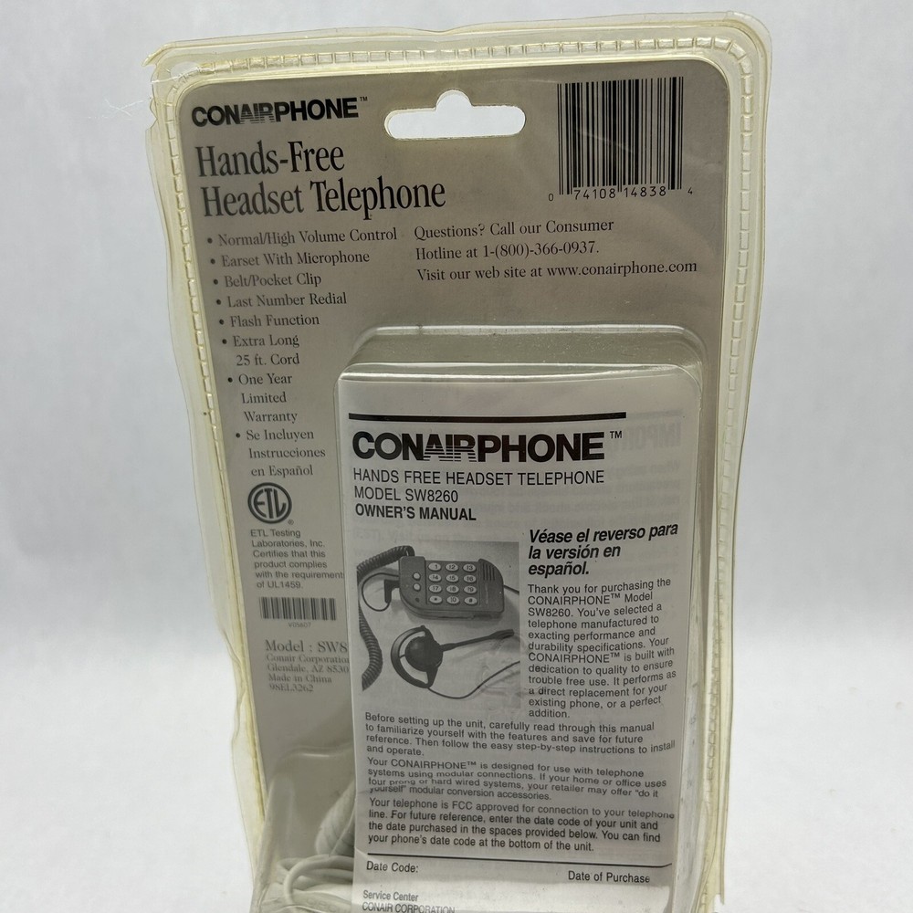 CONAIRPHONE Hands-Free Headset