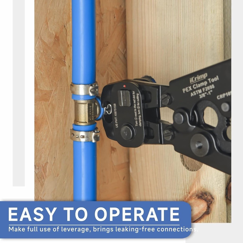 Ergonomic Ratchet PEX Cinch Tool with Clamp Kit for Efficient Plumbing Projects