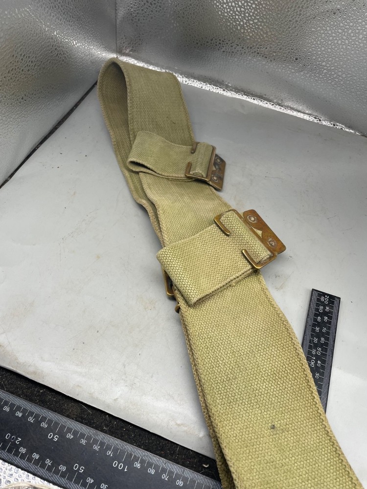 Original WW1 British Army 1908 Pattern Webbing Belt - Approx Size 42" Waist