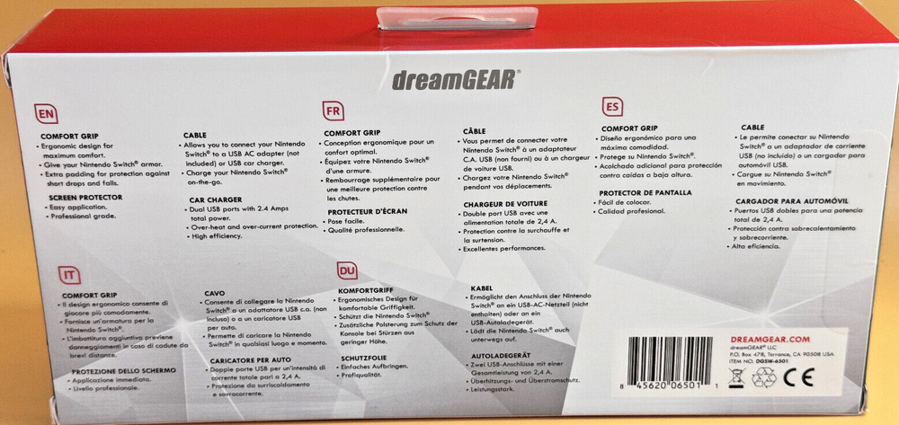DreamGear Essentials Bundle Kit For Nintendo Switch NIB