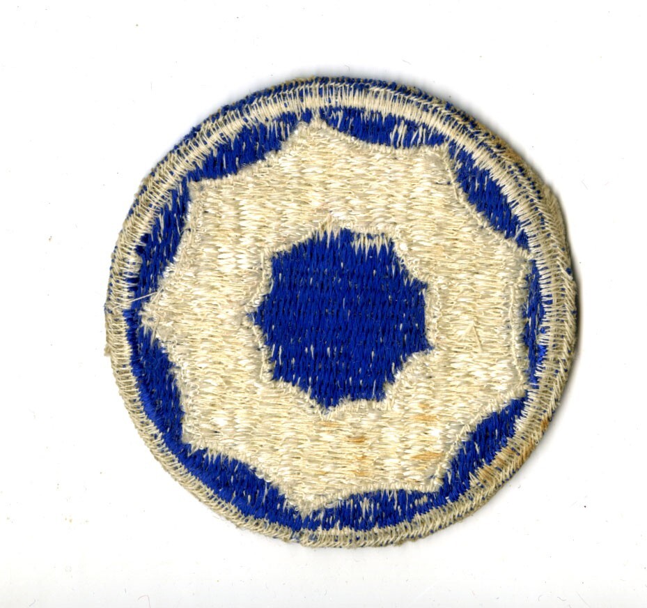 9th Service Command White Back Patch WWII Vintage Pacific Coast California