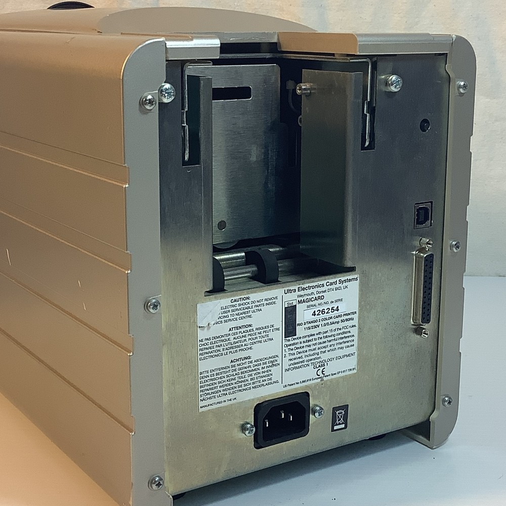 Magicard Rio 2E Std Single-Sided ID Card Printer USB LAN Serial No Feeder&Hopper